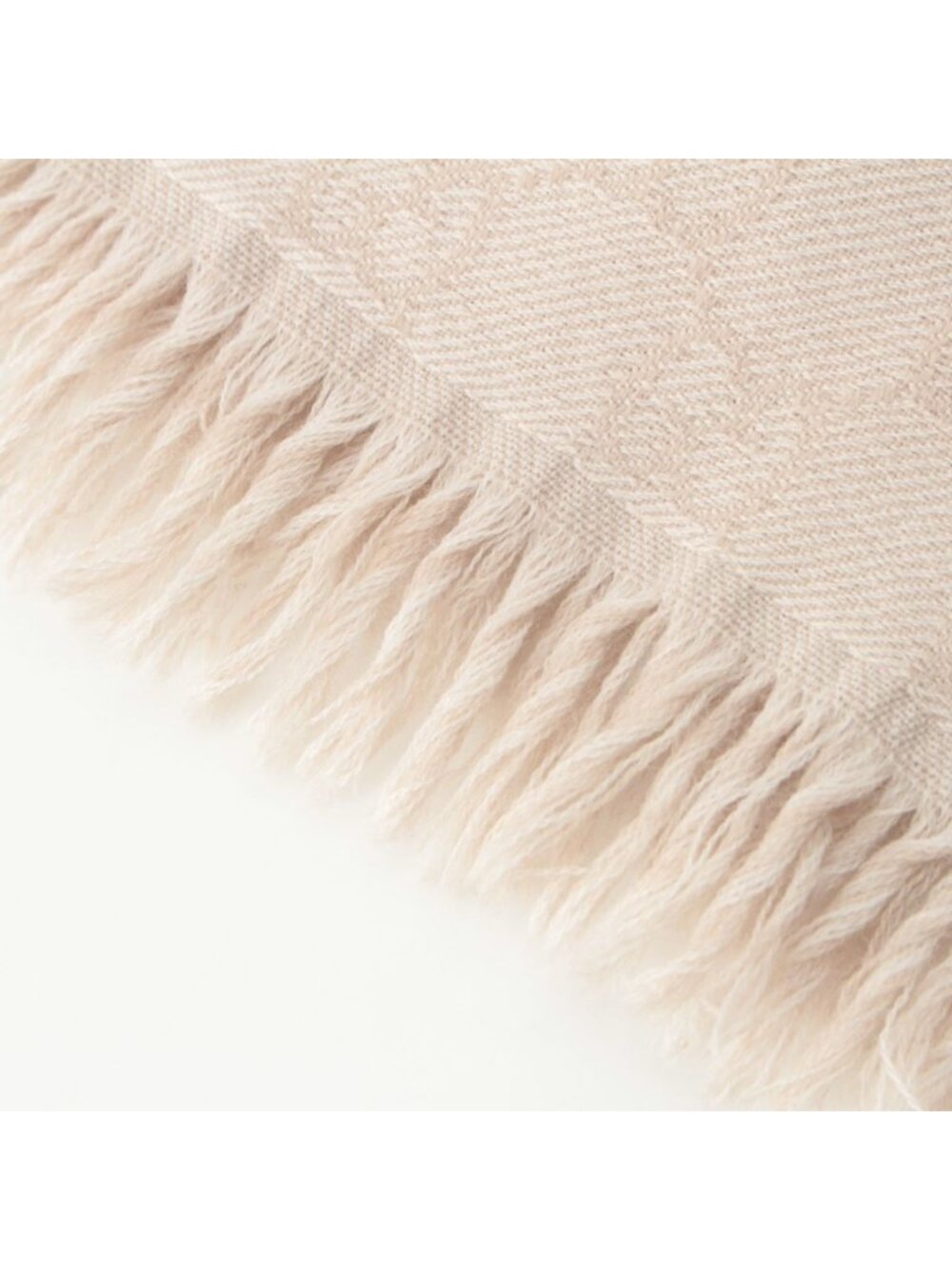 Gucci Wool GG Scarf Fringe Large Shawl Beige - Picture 4 of 10